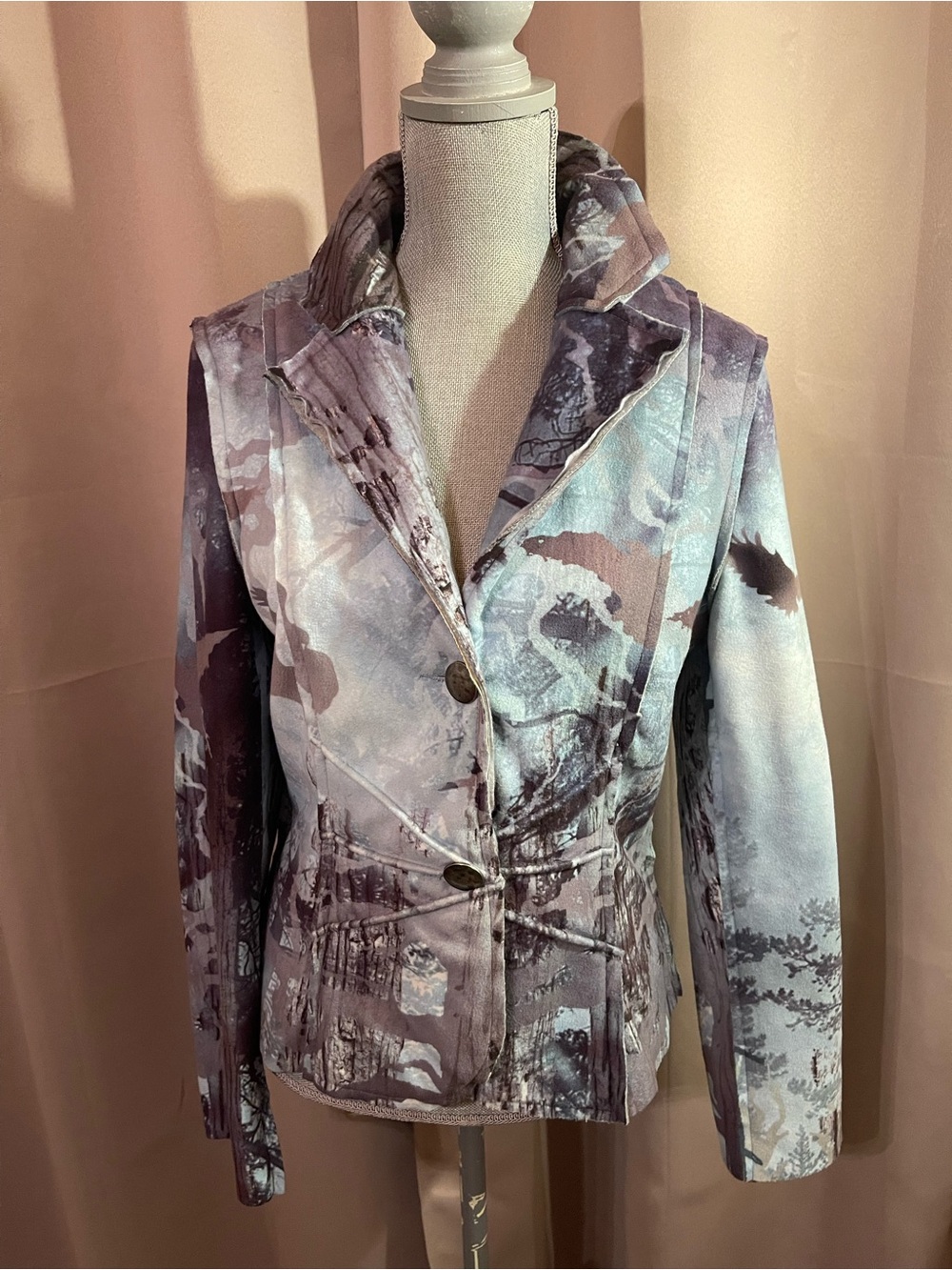 Alberto Makali Artistic Winter Landscape Print Blazer – Tailored & Unique
